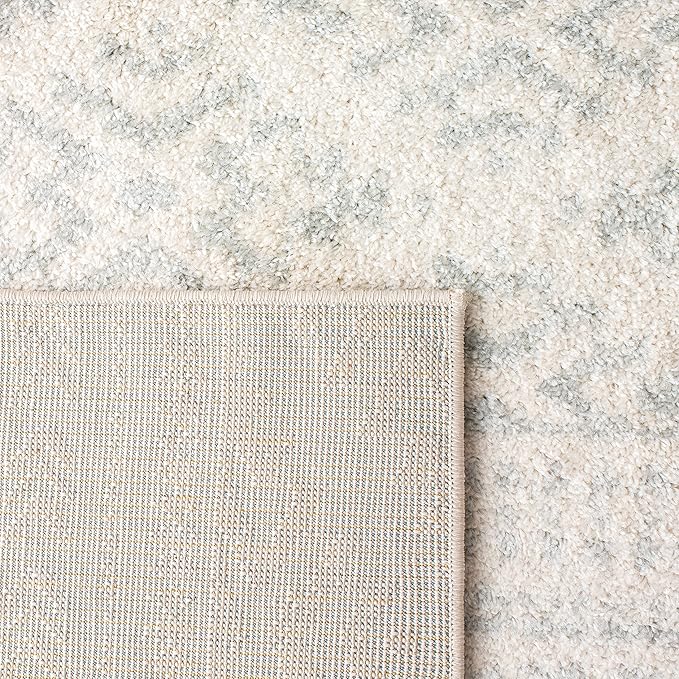 SAFAVIEH Tulum Collection Area Rug - 11' Square, Ivory & Light Grey, Moroccan Boho Tribal Design, Non-Shedding & Easy to Clean, Ideal for Living Room, Bedroom, Dining Space (TUL272G)