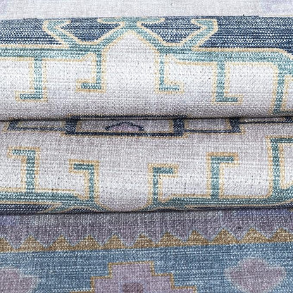 Fame Living Washable Area Rug. Modern Farmhouse. Vintage. Turkish. Bohemian. Distressed. Oriental. Traditional. Rugs for Living Room. Dining. Bedroom. Office. Entryway. Foyer. (856PBl, 9' x 12')