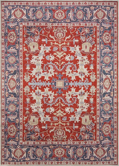 Keen Home Design 4x6 Rug - Machine Washable Area Rug with Non-Slip Backing, Ideal for Living Room, Dining Room, Bedroom - Vintage, Easy Clean, Durable, Low Pile Rug - (4' x 6')