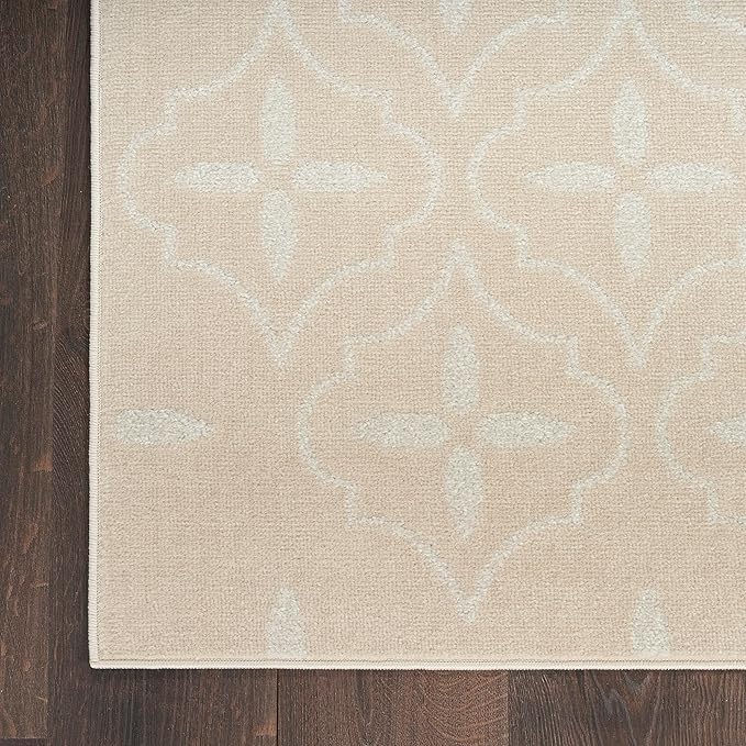 Nourison Home Nourison Essentials Ivory Beige 4' x 6' Area Rug - Easy Clean, Non Shedding, Bed Room, Living Room, Dining Room, Kitchen (4' x 6')