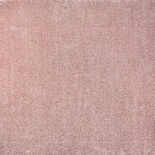 Eyely UES100P-9SQ Supersoft Haze Solid Low-Pile Indoor Area Rug, Coastal, Bohemian, Minimalist, Classic, Casual for Bedroom,Kitchen,Living Room,Non Shedding,Easy-Washing, Pink, 9' Square