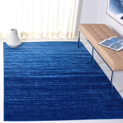 SAFAVIEH Area Rug 4x6 - Adirondack Collection - Light Blue & Dark Blue, Modern Ombre Design, Non Shedding & Easy to Clean, Ideal for Living Room, Bedroom, Office, Dining Space (ADR113F)