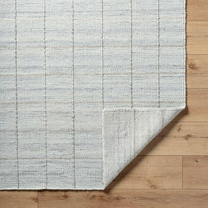 Mark&Day Wool Rugs, 2x8 Ishaq Cottage Metallic - Silver Runner Area Rug, Grey Silver Carpet for Hallway, Kitchen, Bedroom or Living Room (2'6" x 8' Runner)