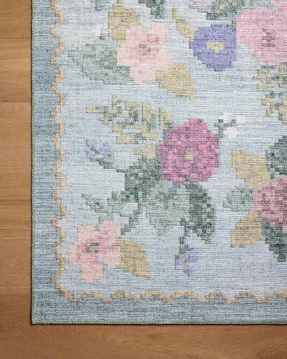 Loloi Rifle Paper Co. Rosa Collection RSA-02 Sky 2'-3" x 3'-9" Accent Rug
