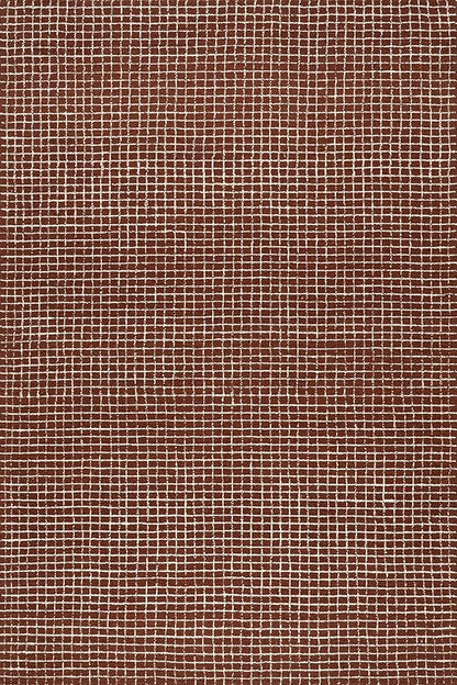 Rugs USA 6x9 Melrose Checked Wool Indoor Area Rug, Contemporary Farmhouse Chestnut/Ivory for Living Room, Bedroom, Office, Entryway, Hallway