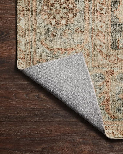 Loloi Margot Collection MAT-03 Ocean/Spice 2'-6" x 7'-6" Runner Rug feat. CloudPile, No-Shed Easy Clean Large Patterned Area Rug for Living Room, Bedroom, Dining Area