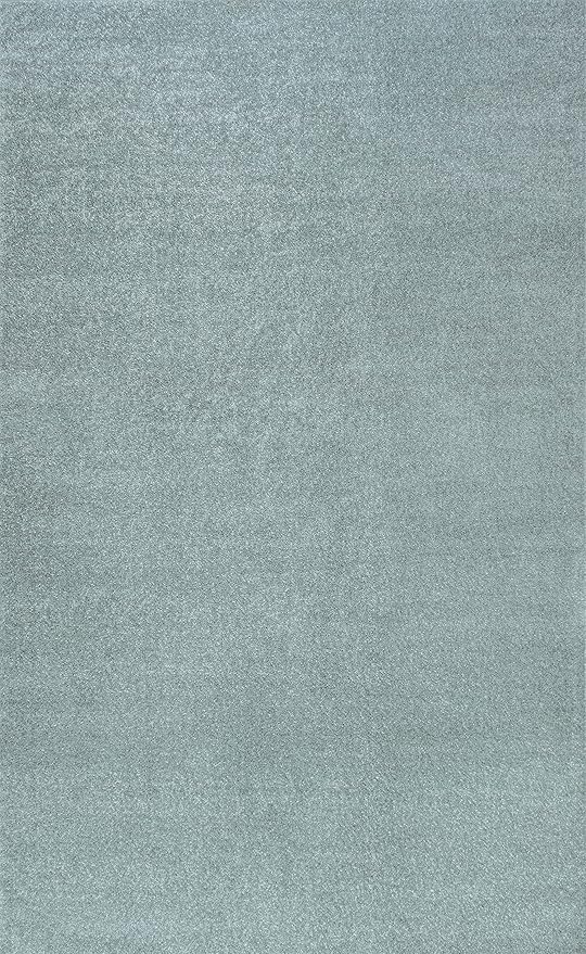 JONATHAN Y Haze Solid Low-Pile Aqua Blue Indoor Area Rug 9x12, Coastal,Bohemian,Minimalist,Classic, Easy-Cleaning for Living Room,Bedroom,Kitchen,Pet Friendly,Non-Shedding (SEU100S-9)