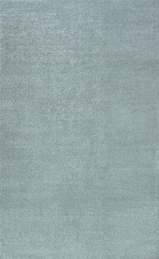 Eyely UES100S-15 Supersoft Haze Solid Low-Pile Indoor Area Rug, Coastal, Bohemian, Minimalist, Classic, Casual for Bedroom,Kitchen,Living Room,Non Shedding,Easy-Washing, Blue, 12 X 15