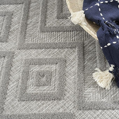 Nourison Home Versatile Silver Grey 4' x 6' Area Rug - Easy Clean, Non Shedding, Bed Room, Living Room, Dining Room, Kitchen (4' x 6')