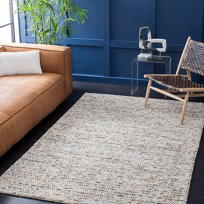 SAFAVIEH Area Rug 3x5 - Natura Collection - Ivory, Handmade Wool Blend, Textured Design, Ideal for Living Room, Bedroom, Dining Space (NAT620A)