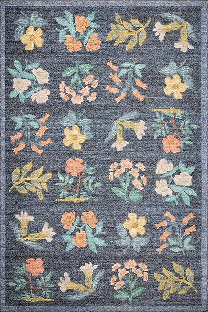 Loloi Rifle Paper Co. Rosa Collection RSA-03 Navy 7'-6" x 9'-6" Area Rug