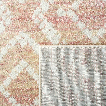 SAFAVIEH Adirondack Collection Area Rug - 6' x 9', Rose & Gold, Modern Diamond Distressed Design, Non-Shedding & Easy Care, Ideal for High Traffic Areas in Living Room, Bedroom (ADR131Q)