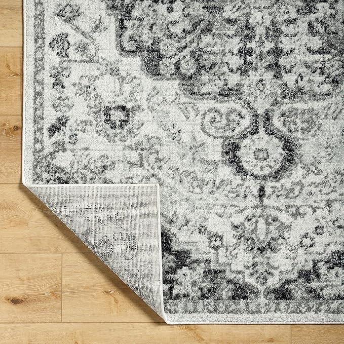 Livabliss Odelia Vintage Bohemian Area Rug,5'3" x 7'3",Black