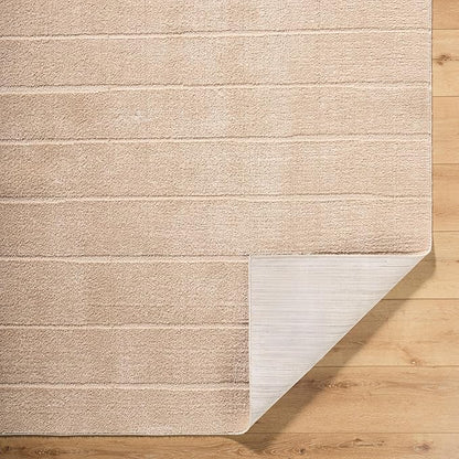 Livabliss x Our PNW Home Cascade Minimalist Striped Area Rug, 2'7" x 10', Taupe