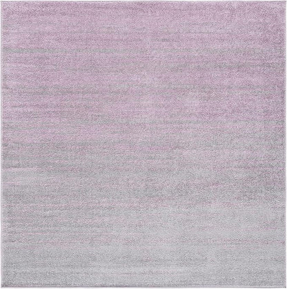 SAFAVIEH Adirondack Collection Area Rug - 6'7" Square, Purple & Green, Modern Ombre Design, Non Shedding & Easy to Clean, Ideal for Living Room, Bedroom, Office, Dining Space (ADR113V)