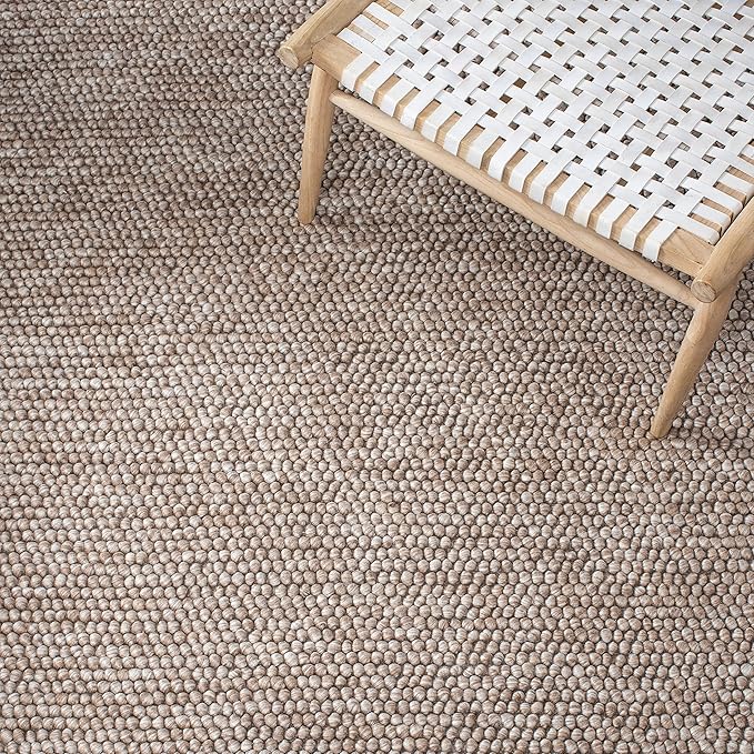 SAFAVIEH Area Rug 11x15 - Natura Collection - Large - Brown, Handmade Wool Blend, Textured Design, Ideal for Living Room, Bedroom, Dining Space (NAT620T)
