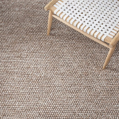 SAFAVIEH Natura Collection Runner Rug - 2'3" x 14', Brown, Handmade Wool Blend, Textured Design, Ideal for Hallway, Bedroom, Foyer (NAT620T)
