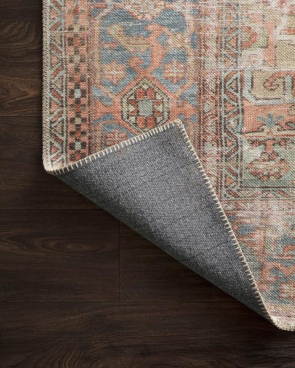 Loloi Loren Collection LQ-15 Terracotta/Sky 5'-0" x 7'-6" Area Rug