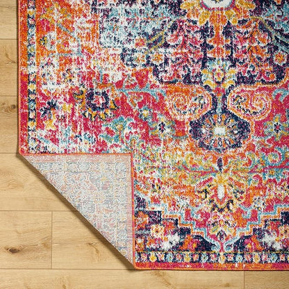 Livabliss Odelia Vintage Bohemian Area Rug,7'10" x 10'3",Pink/Orange