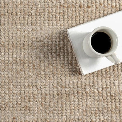 Rugs USA Palisades Marled Beige/Ivory, 2'6" x 8', Hand Woven, Marled, Tassel, Soft and Cozy, High Traffic, Stain Resistant, Easy Clean, Durable Runner for Bedroom, Living Room, Dining, Den, Foyer