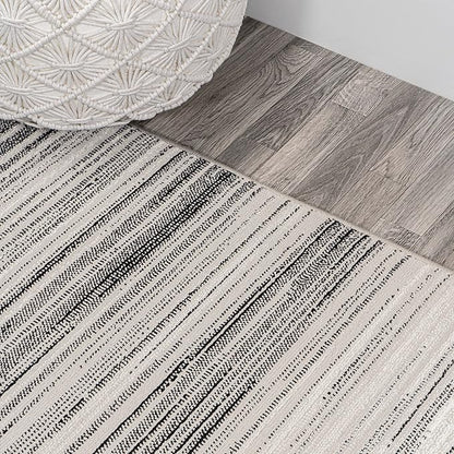 JONATHAN Y Austin Gradient Striped Gray/Black Runner Rug, 2x8, Modern, Contemporary, Easy-Cleaning for Living Room, Bedroom, Kitchen, Pet Friendly, Non-Shedding (LUX103A-28)