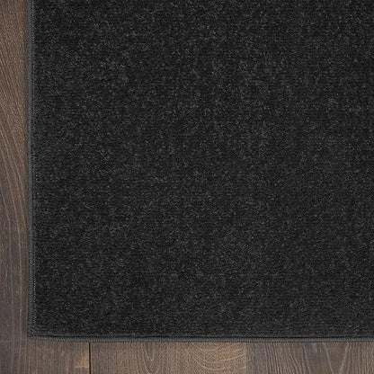 Nourison Home Nourison Essentials Black 4' x 6' Area Rug - Easy Clean, Non Shedding, Bed Room, Living Room, Dining Room, Kitchen (4' x 6')