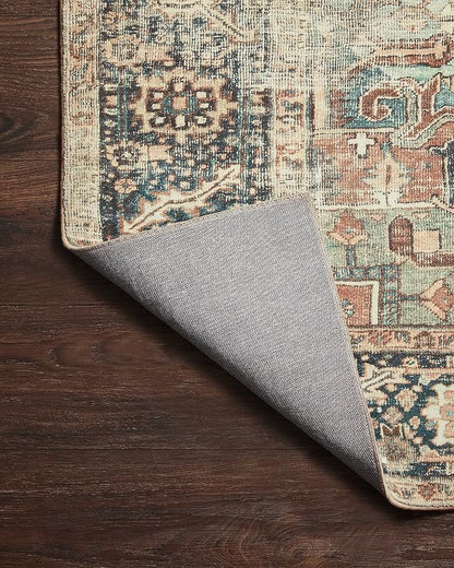 Loloi Margot Collection MAT-02 Terracotta/Lagoon 2'-6" x 9'-6" Runner Rug feat. CloudPile, No-Shed Easy Clean Large Patterned Area Rug for Living Room, Bedroom, Dining Area