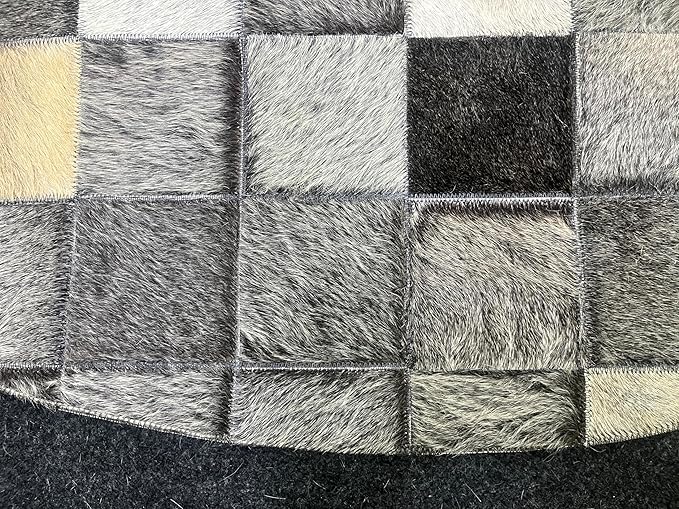 Round Area Rug – Soft Modern Carpet for Living Room, Bedroom, Entryway – Non-Slip Durable Floor Mat for Home Décor (Grey_3X3)