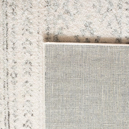 SAFAVIEH Tulum Collection Area Rug - 3' Square, Ivory & Grey, Moroccan Boho Tribal Design, Non-Shedding & Easy to Clean, Ideal for Entryway, Foyer, Accent Space, Bedroom (TUL272A)