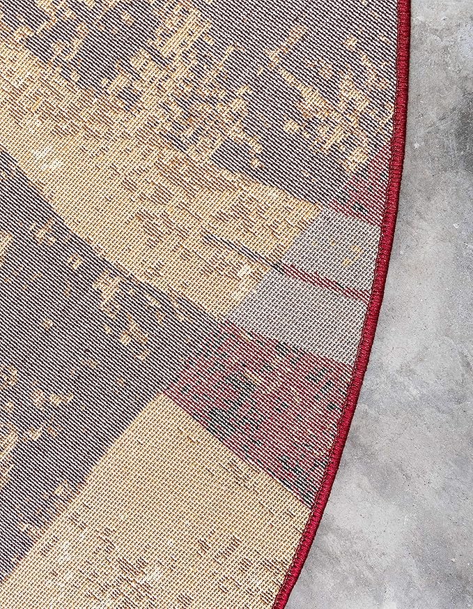 Unique Loom Barista Collection Area Rug - Kouillou (4' 1" Round, Multi/ Brown)