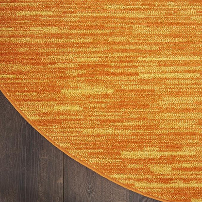 Nourison Home Nourison Essentials Sunburst 4' x Round Area Rug - Easy Clean, Non Shedding, Bed Room, Living Room, Dining Room, Kitchen (4' x Round)