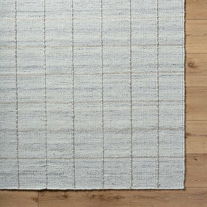 Mark&Day Wool Rugs, 2x3 Ishaq Cottage Metallic - Silver Area Rug, Grey Silver Carpet for Living Room, Bedroom or Kitchen (2' x 3')