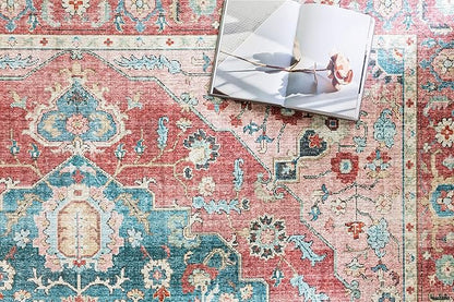 Loloi II Skye Collection SKY-05 Brick/Ocean 2'-6" x 7'-6" Runner Rug