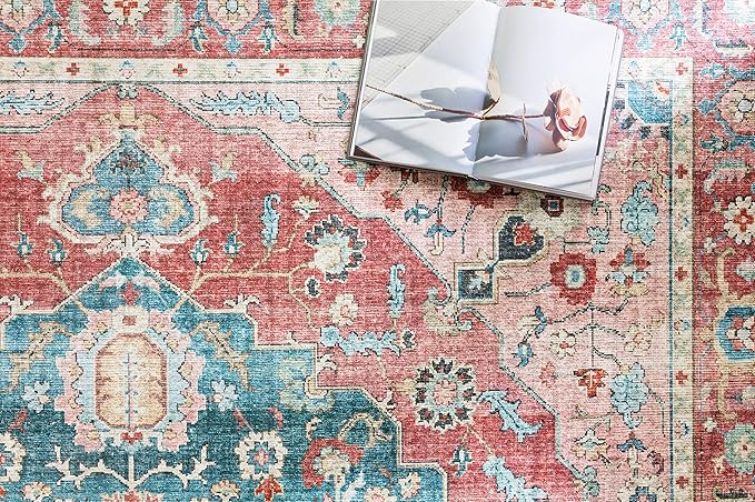Loloi II Skye Collection SKY-05 Brick/Ocean 2'-3" x 3'-9" Accent Rug