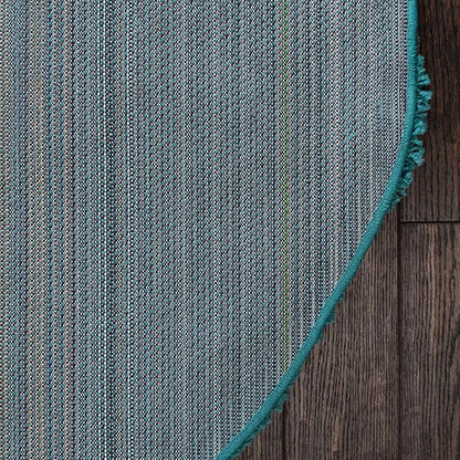 Unique Loom Solid Shag Collection Area Rug (3' 3" x 5' 3" Oval, Deep Aqua Blue)