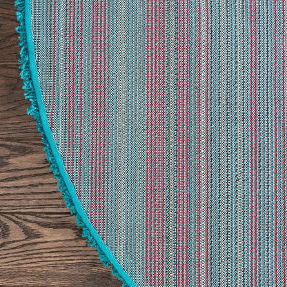 Unique Loom Solid Shag Collection Area Rug (5' 1" Round, Turquoise)