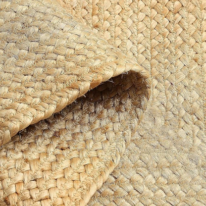 REDEARTH · Rectangular Area Rug - 2'x3' Braided Natural Jute with Non-Skid Backing - Handwoven Boho Rug for Bedroom, Kitchen, Living Room - Aesthetic Home Decor - Durable Handmade Rug, Set of 2