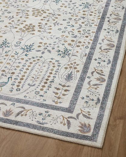 Loloi Rifle Paper Co. Maison Collection MAO-05 Wisteria Cream 7'-6" x 9'-6", .19" Pile Height, Area Rug
