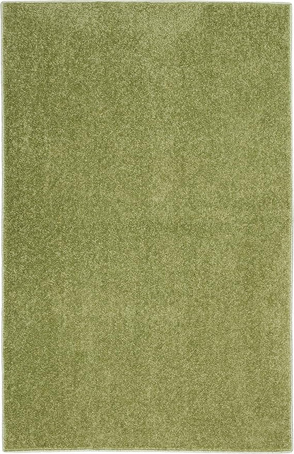 Nourison Home Nourison Essentials Green 2' x 4' Area Rug - Easy Clean, Non Shedding, Bed Room, Living Room, Dining Room, Kitchen (2' x 4')