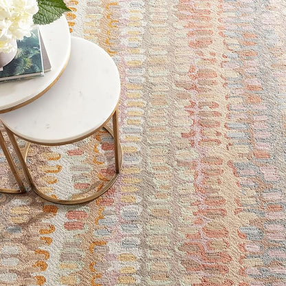 Dash and Albert Paint Chip Wool Area Rug - 5' x 8' Stone Graphic Hand Micro Hooked Accent Rug - Durable, High Traffic Areas Hallway, Living Room, Stairs