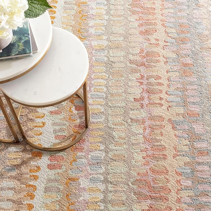 Dash and Albert Paint Chip Wool Area Rug - 6' x 9' Stone Graphic Hand Micro Hooked Accent Rug - Durable, High Traffic Areas Hallway, Living Room, Stairs