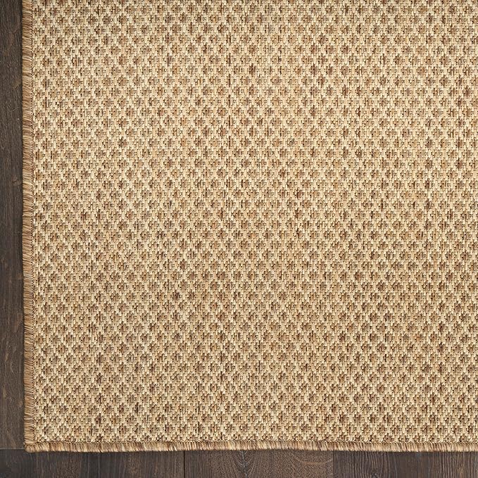 Nourison Home Courtyard Jute 4' x 6' Area Rug - Easy Clean, Non Shedding, Bed Room, Living Room, Dining Room, Kitchen (4' x 6')