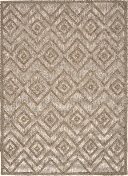 Nourison Home Versatile Natural Beige 4' x 6' Area Rug - Easy Clean, Non Shedding, Bed Room, Living Room, Dining Room, Kitchen (4' x 6')