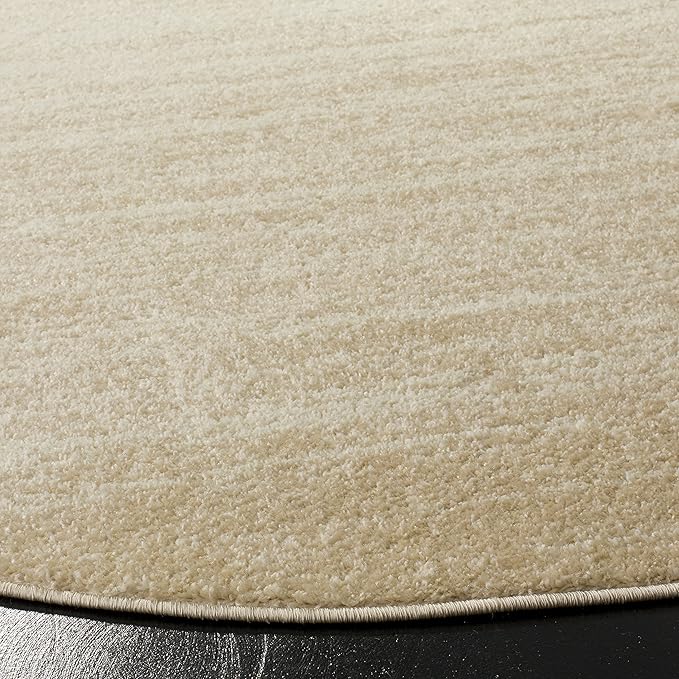 SAFAVIEH Adirondack Collection Area Rug - 10' Round, Champagne & Cream, Modern Ombre Design, Non Shedding & Easy to Clean, Ideal for Living Room, Bedroom, Office, Dining Space (ADR113W)