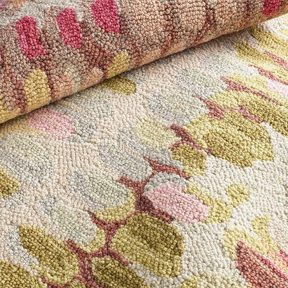 Dash and Albert Paint Chip Wool Area Rug - 5' x 8' Pastel Graphic Hand Micro Hooked Accent Rug - Durable, High Traffic Areas Hallway, Living Room, Stairs