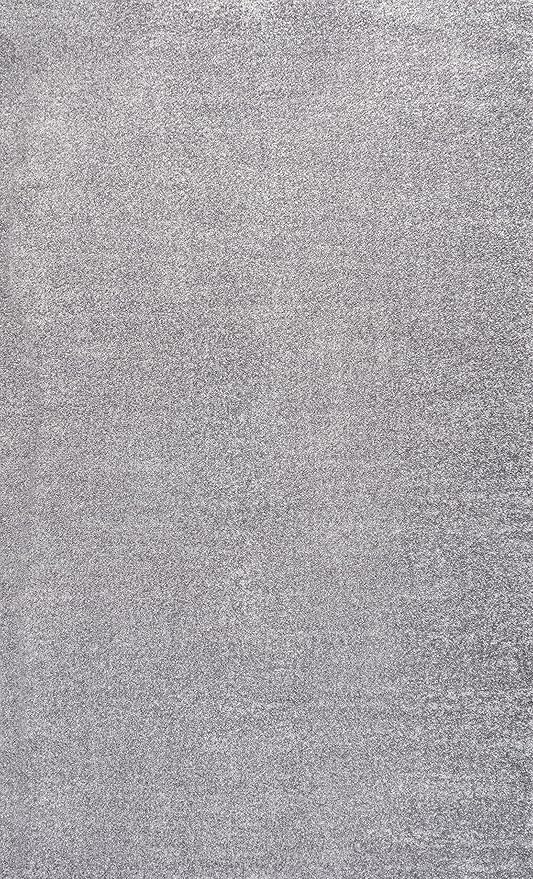 Eyely UES100A-5 Supersoft Haze Solid Low-Pile Indoor Area Rug Casual;Contemporary;Solid;Traditional, Bedroom, Kitchen, Living Room, Easy-Cleaning, Non-Shedding, 5 X 8, Gray