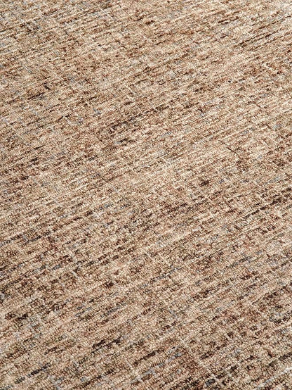 Rugsotic Carpets Hand Tufted Wool ECO-Friendly Area Rugs - 3'x5', Rectangle Shape, Beige & Brown, Solid Plain Design, High Pile Thick Handmade Area Rugs for Living Room, Bed Room (KWC111)