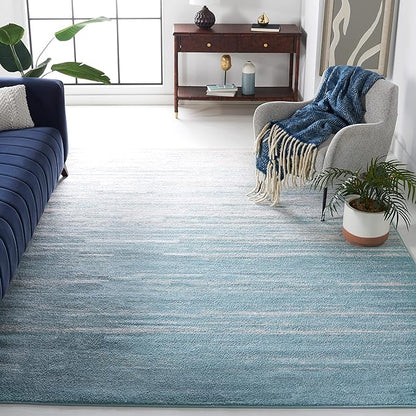 SAFAVIEH Area Rug 10x14 - Adirondack Collection - Large - Aqua & Ivory, Modern Ombre Design, Non Shedding & Easy to Clean, Ideal for Living Room, Bedroom, Office, Dining Space (ADR113J)