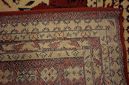 Unique Loom Taftan Collection Border Geometric Tribal Inspired Design Area Rug (2' 11 x 16' 5 Runner, Red/ Gold)