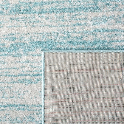 SAFAVIEH Adirondack Collection Runner Rug - 2'2" x 9', Aqua & Ivory, Modern Ombre Design, Non Shedding & Easy to Clean, Ideal for Hallway, Foyer, Kitchen, Entryway, Bedroom (ADR113J)